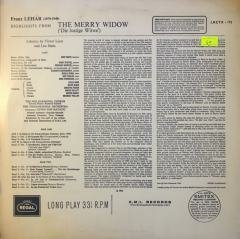 Elisabeth Schwarzkopf  Franz Lehar The Merry Widow Highlights LP