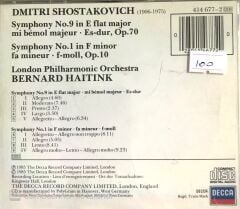 Shostakovich / Symphonies 1 & 9 / London Philharmonic Orchestra / Bernard Haitink CD