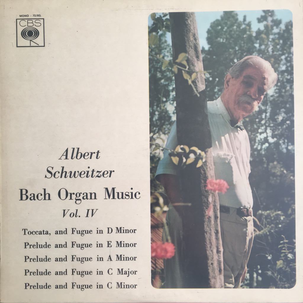 Johann Sebastian Bach Albert Schweitzer Bach Organ Music LP