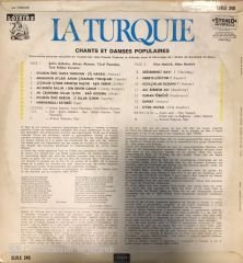 La Turquie Chansons Et Danses Populaires LP