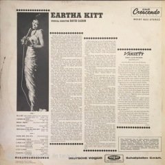 Eartha Kitt Musical Director David Saxon LP