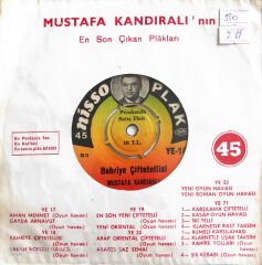 Mustafa Kandıralı - Bahriye Çiftetellisi/Sabah Roman Havası - 45'lik