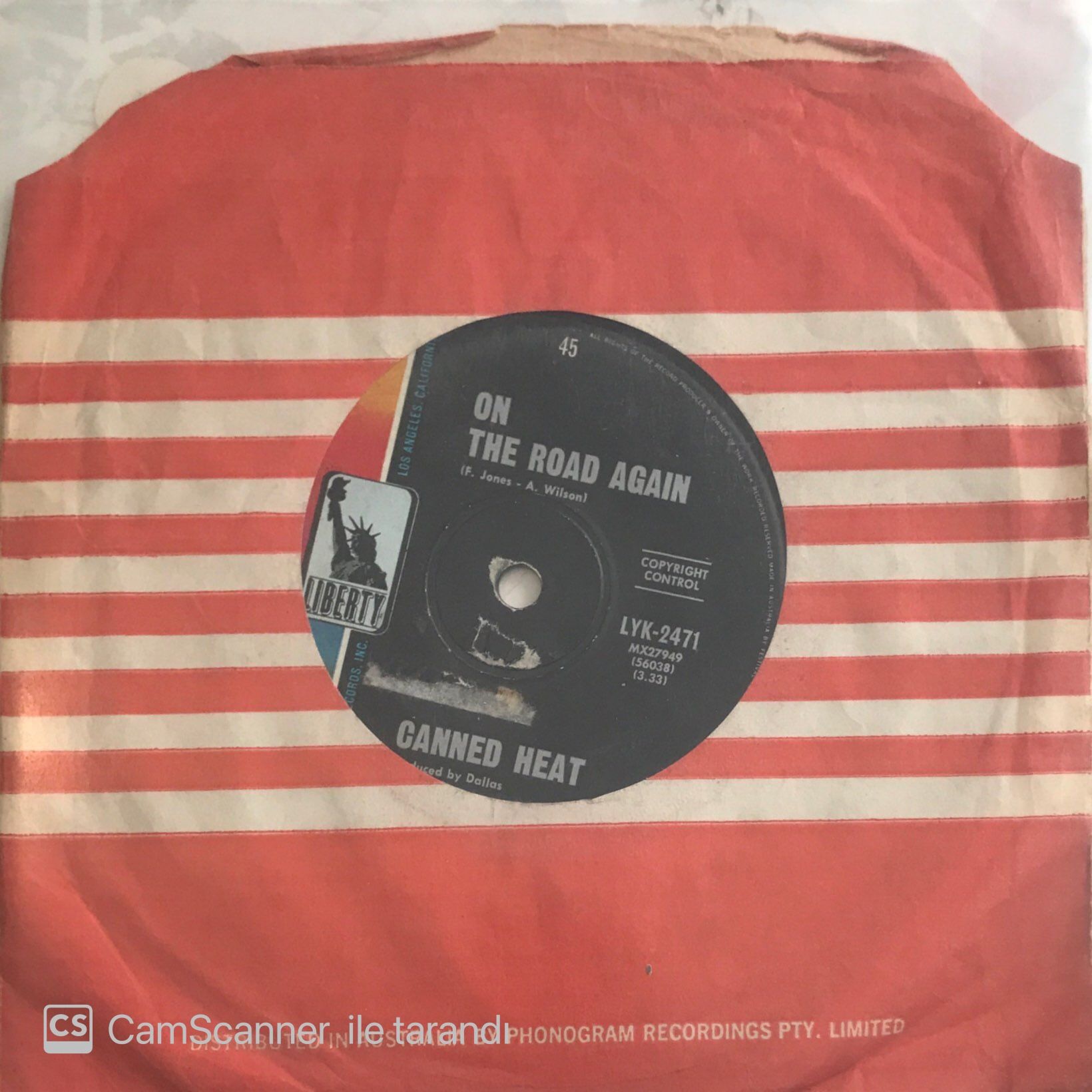 Canned Heat On The Road Again 45lik