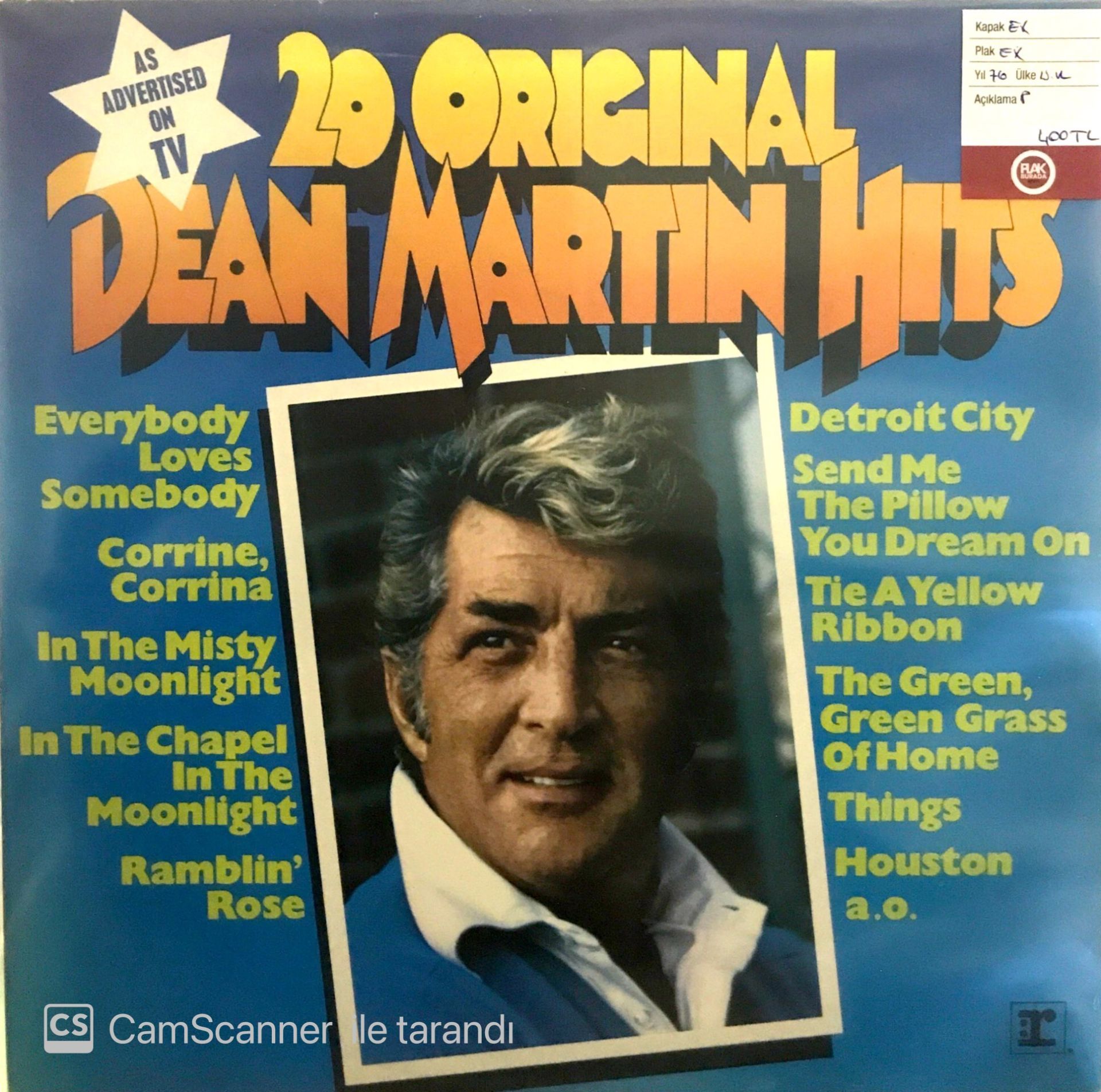 Dean Martin - 20 original Hits LP