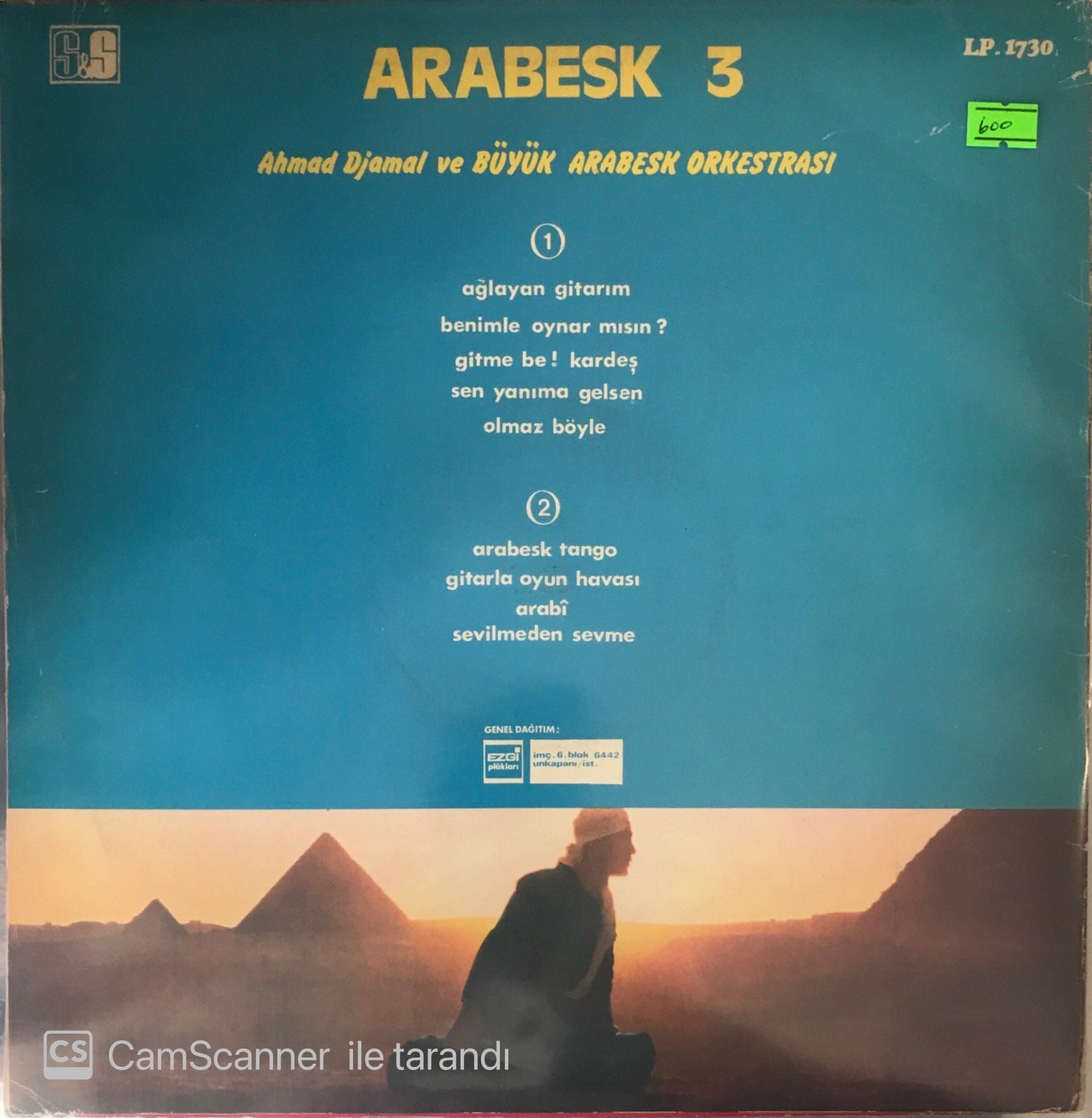 Arabesk 3 - Ahmad Djamal Ve Büyük Arabesk Orkestrası LP Plak Satın Al