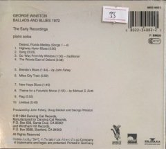 George Winston Ballads And Blues 1972 The Early Recordings CD