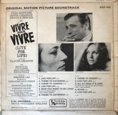 Original Motion Picture Soundtrack Vivre Pour Vivre (Live For Life) LP