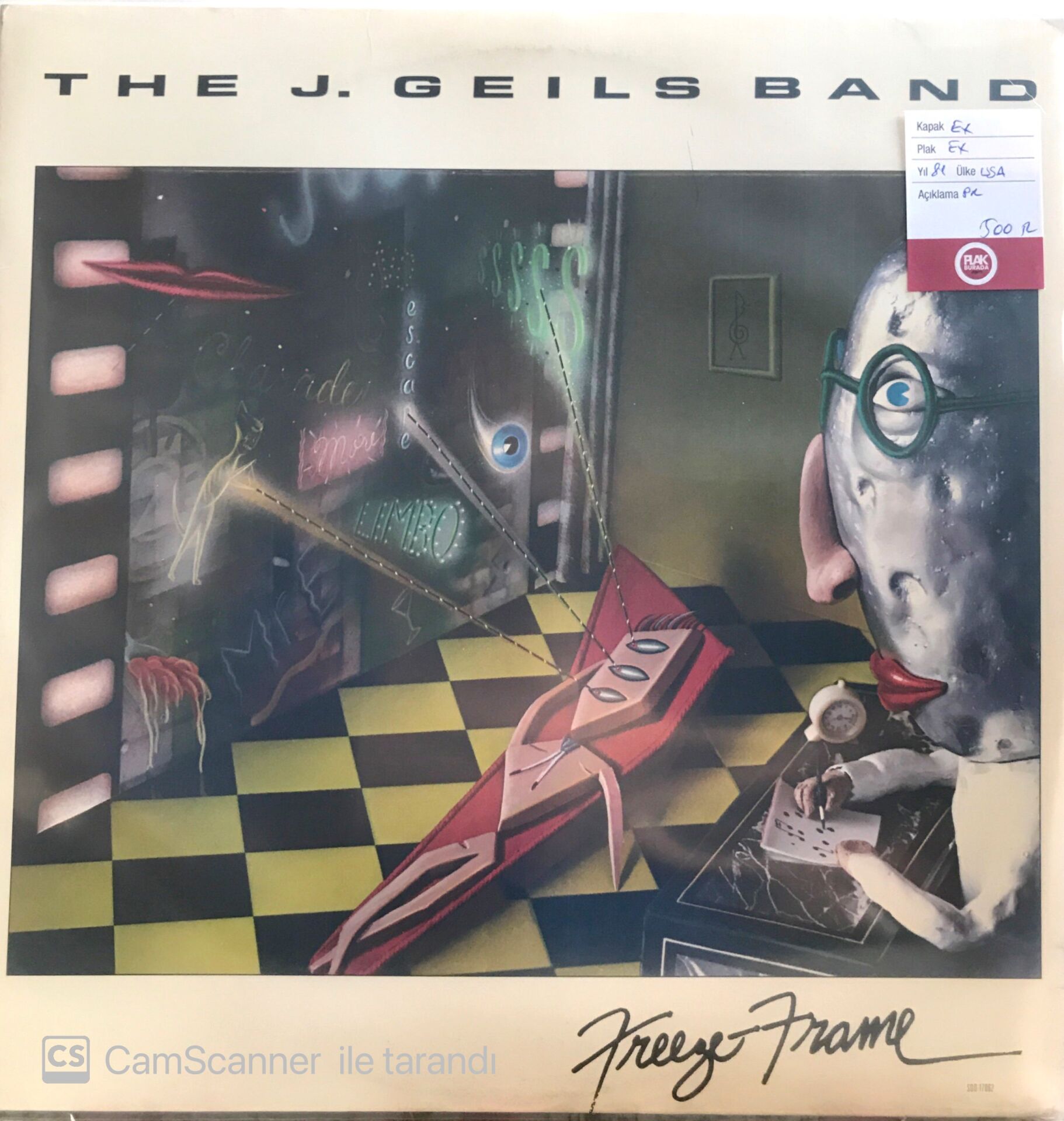 The J. Geils Band Freeze-Frame LP