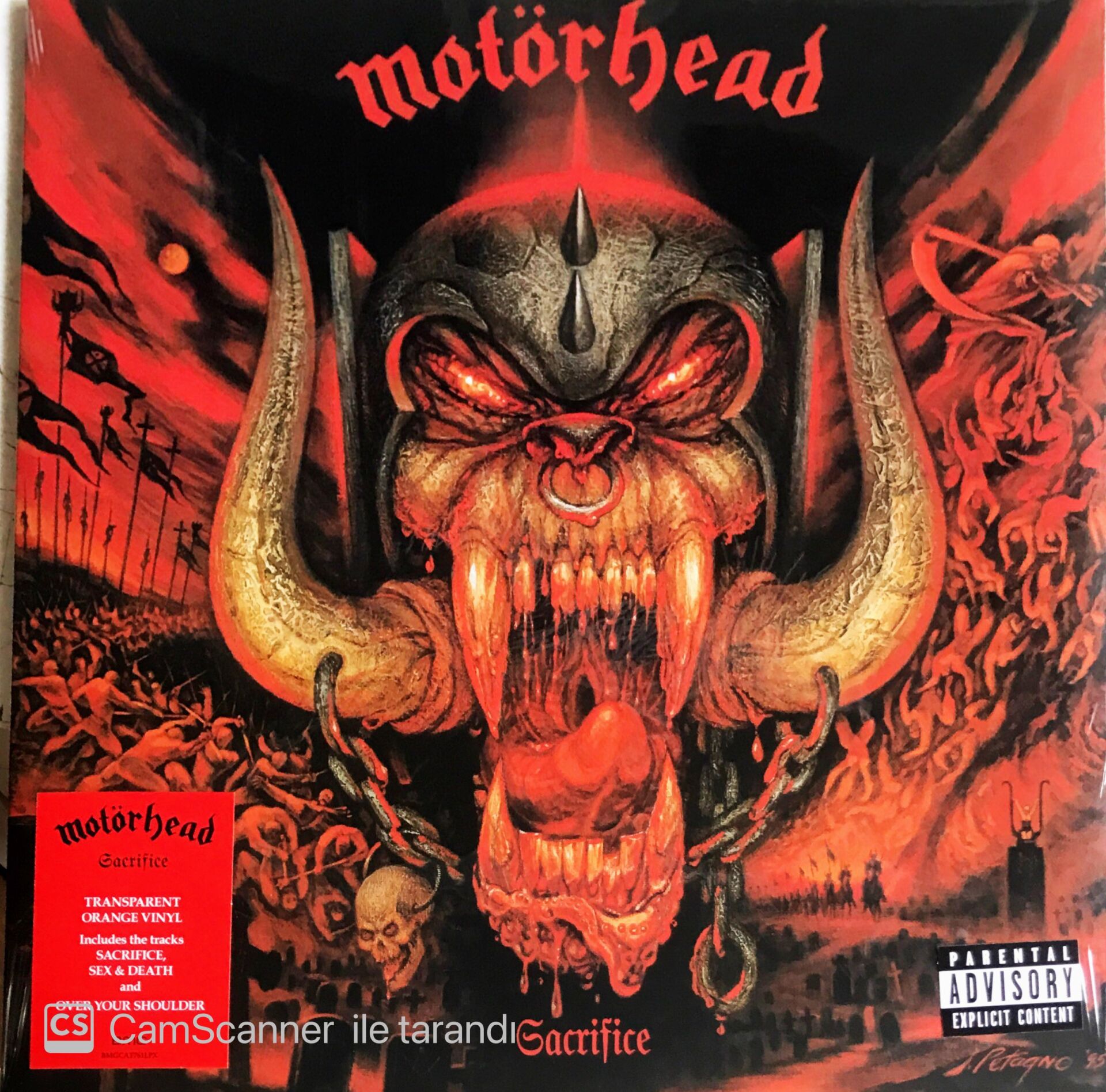 Motörhead Sacrifice (Orange Vinyl) LP