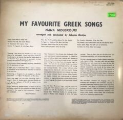 My Favourite Greek Songs - Nana Mouskouri LP