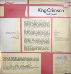 King Crimson Earthbound LP
