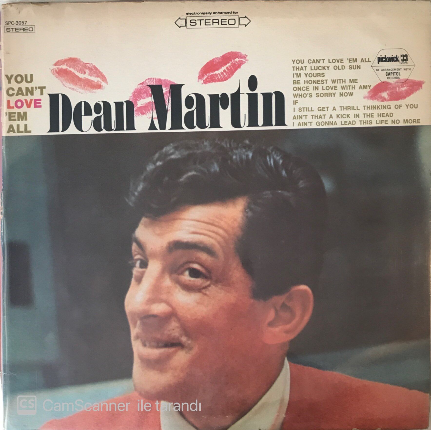 Dean Martin You Can't Love 'em All LP