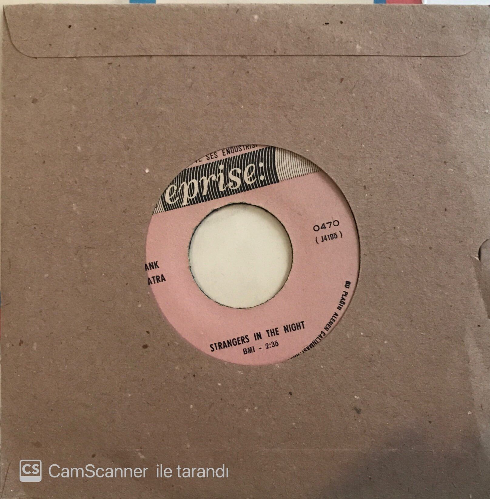 Frank Sinatra Strangers In The Night 45lik
