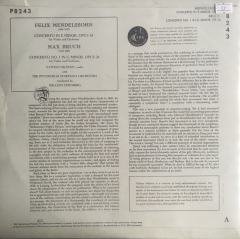 Nathan Milstein Violin Conducted By William Steinberg ‎ Concerto In E Minor, Op. 64 / Concerto No. 1 In G Minor, Op. 26 LP