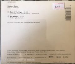 Stephan Mıcus - East Of The Nıght CD