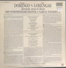 Placido Domingo Pilar Lorengar Zarzuela Arias & Duets LP