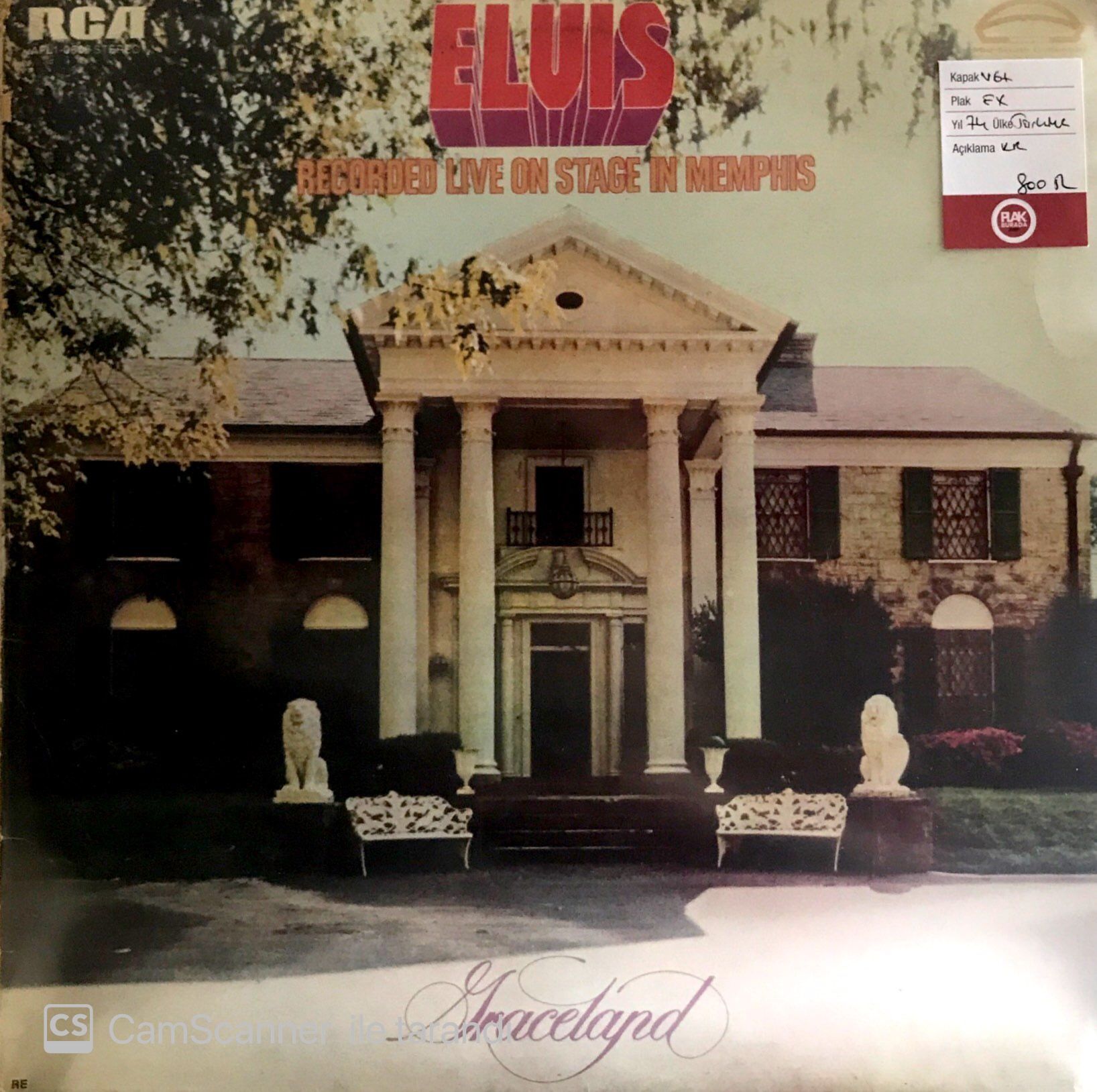 Elvis - Recorded Live On Stage In Memphis LP