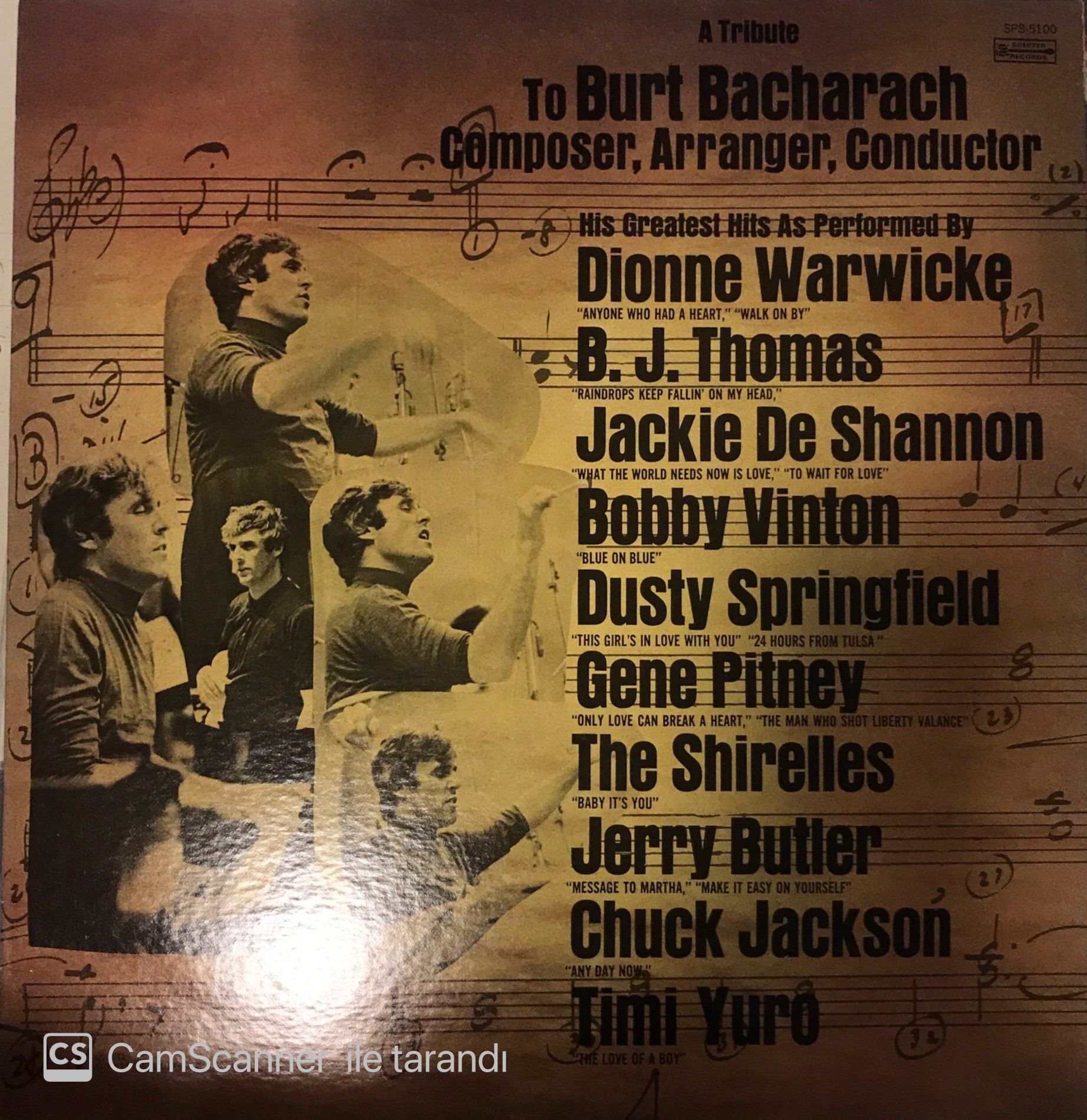 A Tribute To Burt Bacharach Composer, Arranger, Conductor LP
