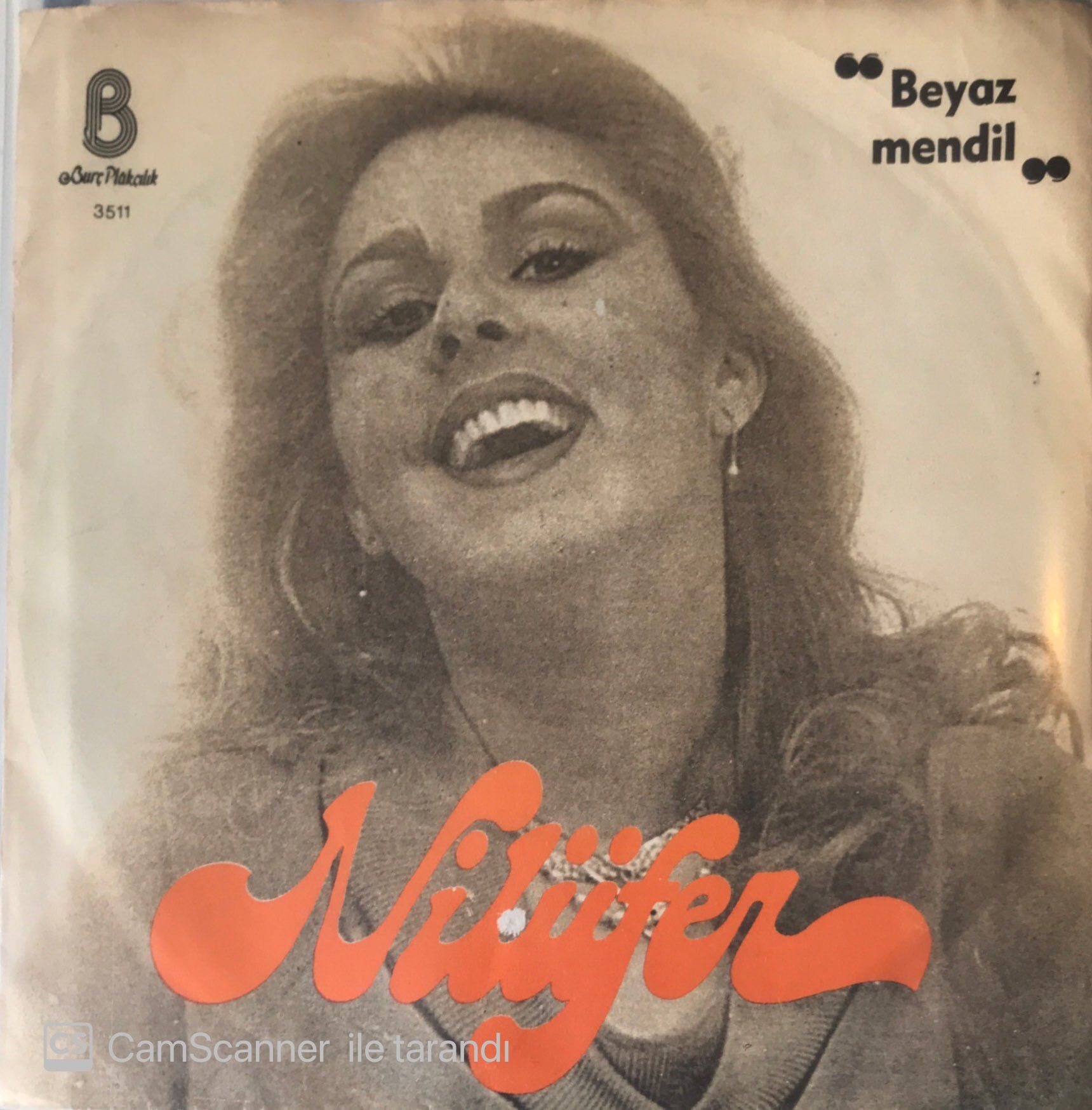 Nilüfer Beyaz Mendil 45lik