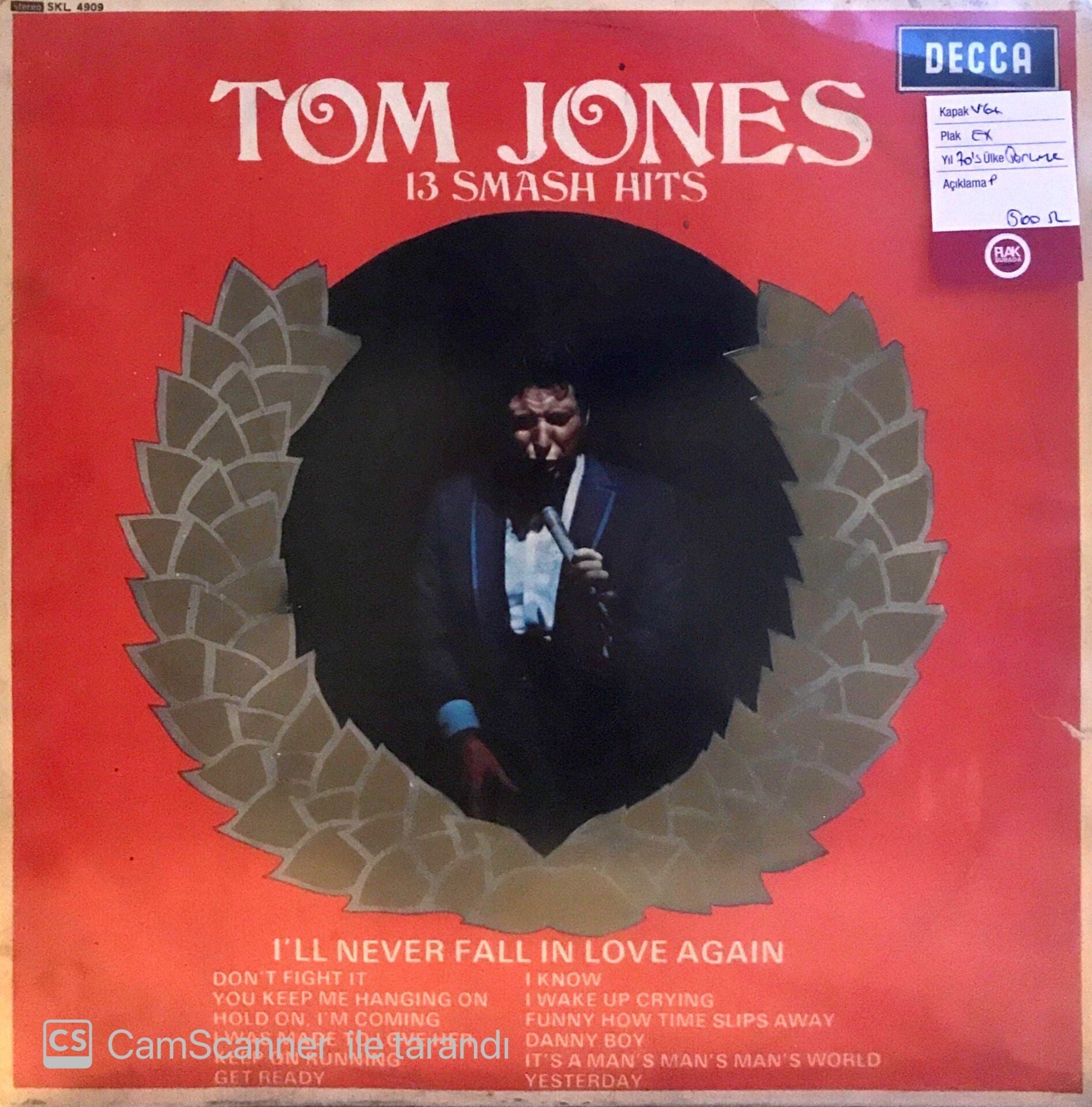 Tom Jones / 13 Smash Hits LP