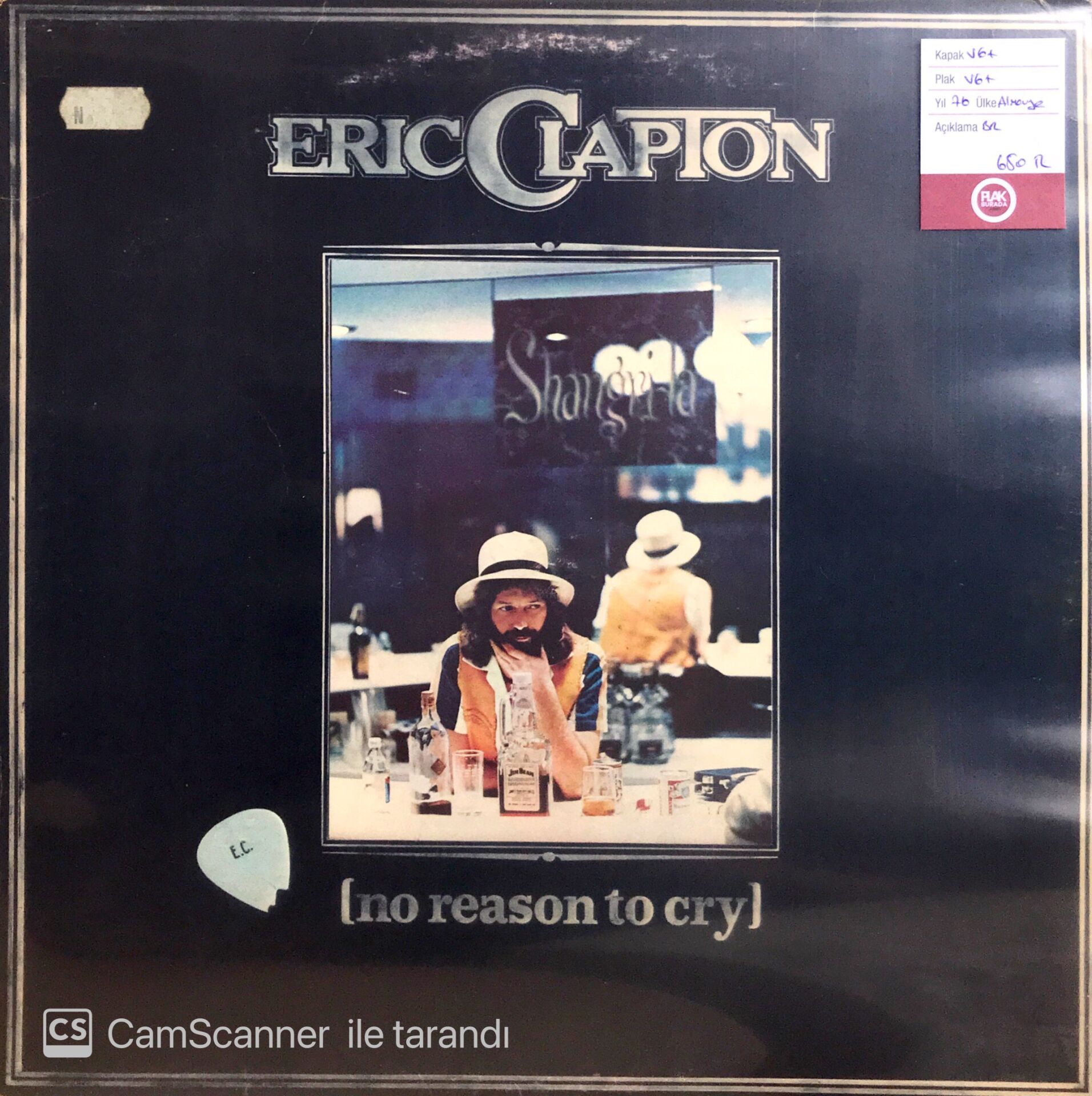 Eric Clapton No Reason To Cry LP