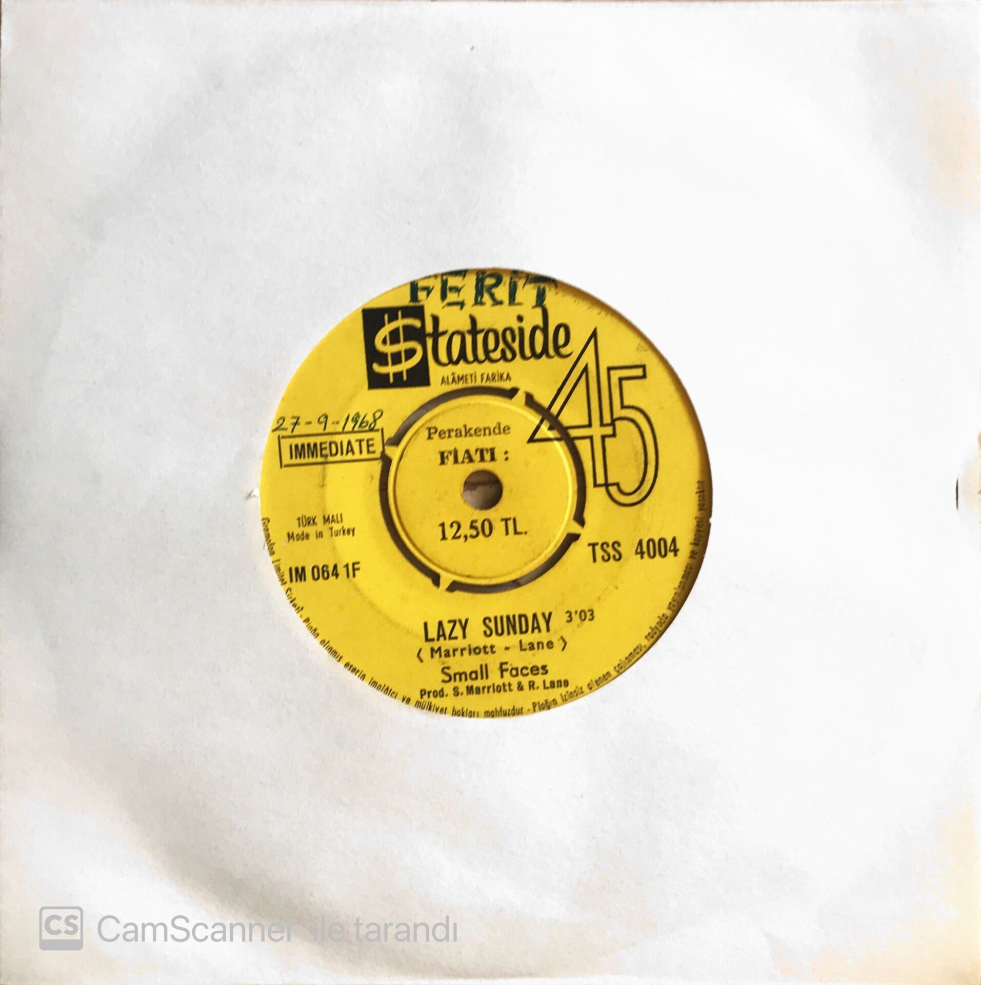 Marriott Lane - Rollin' Over/Lazy Sunday - 45'lik