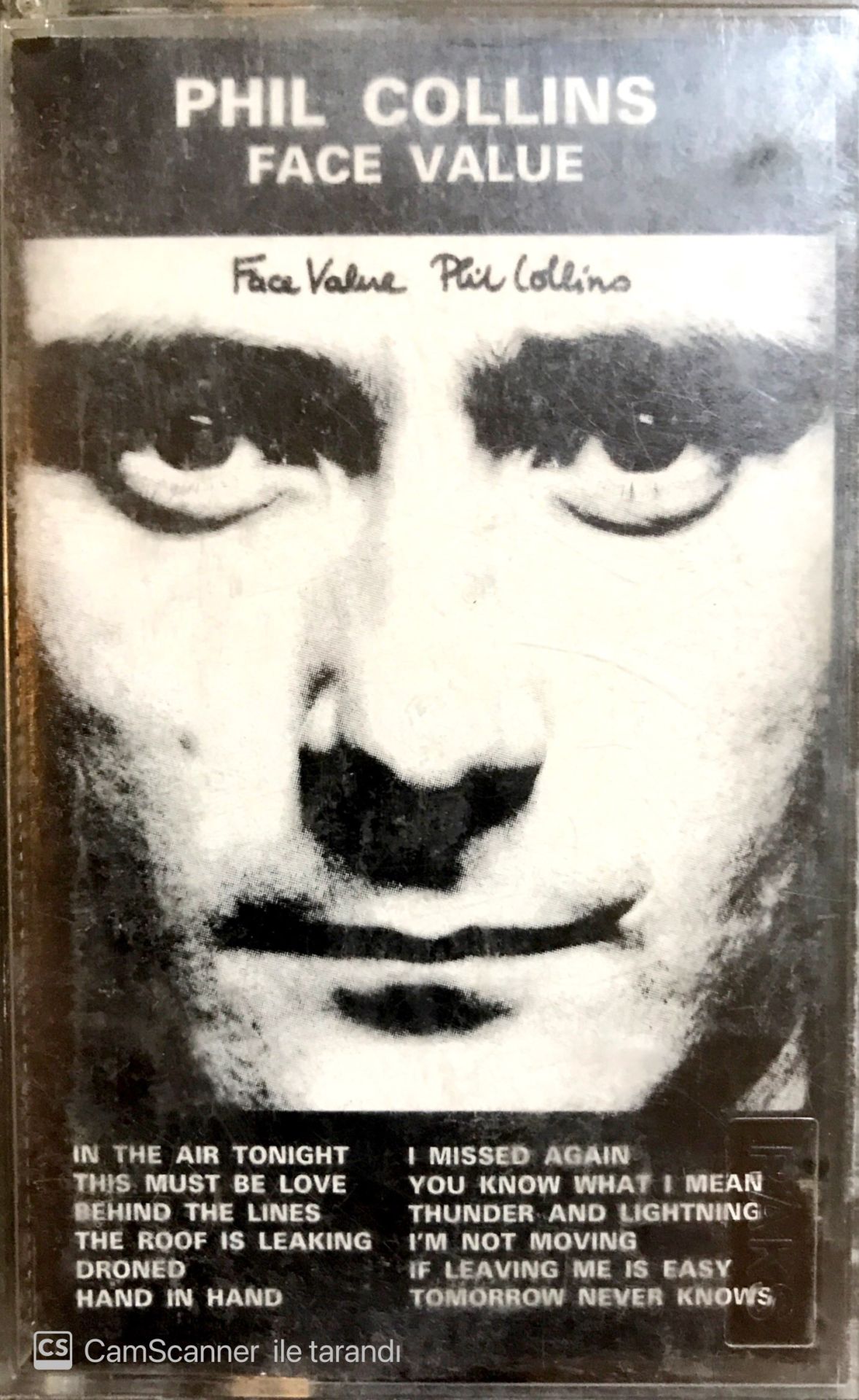 Phil Collins / Face Value Kaset