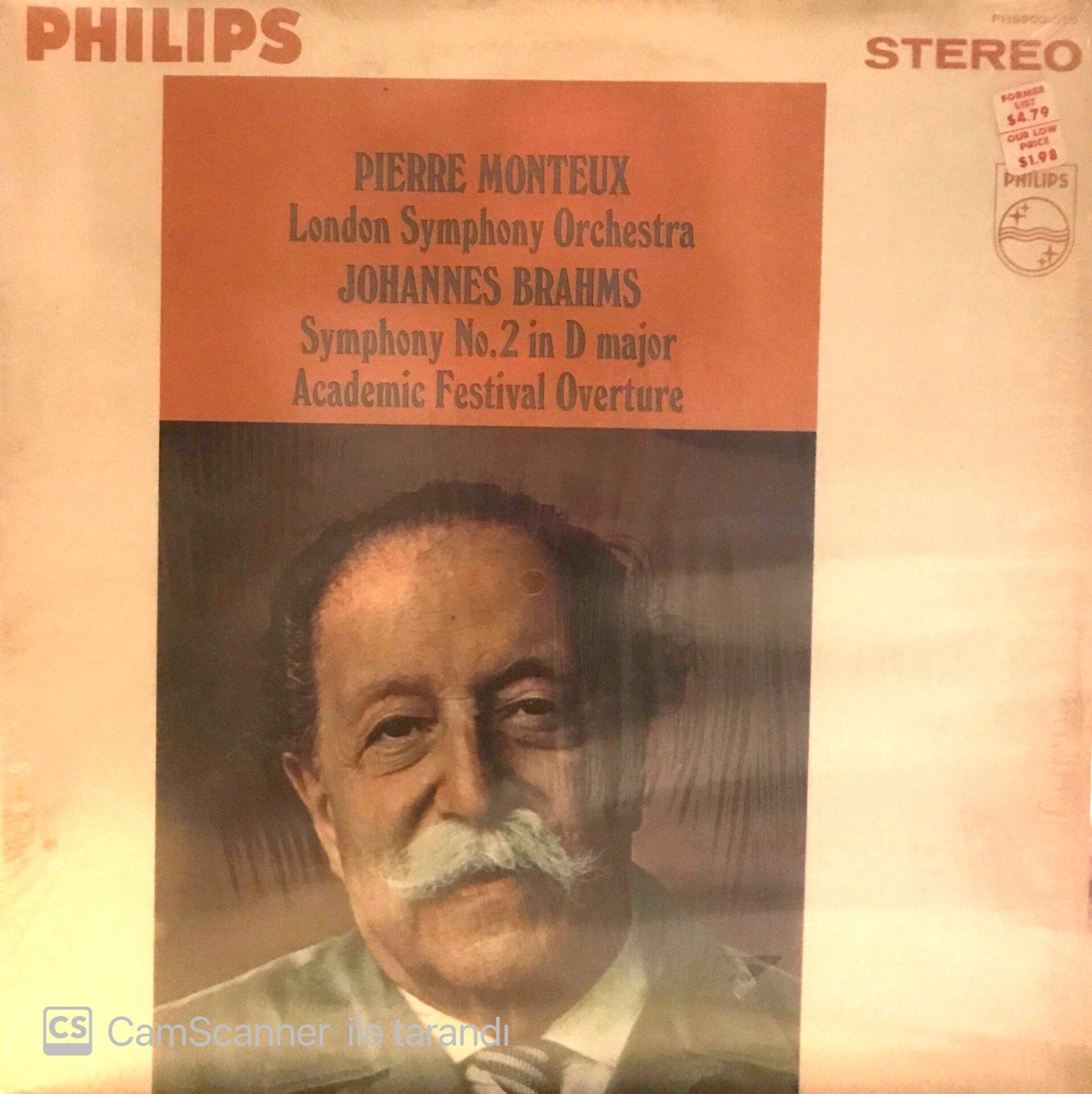 Pierre Monteux London Symphony Orc. Johannes Brahms LP