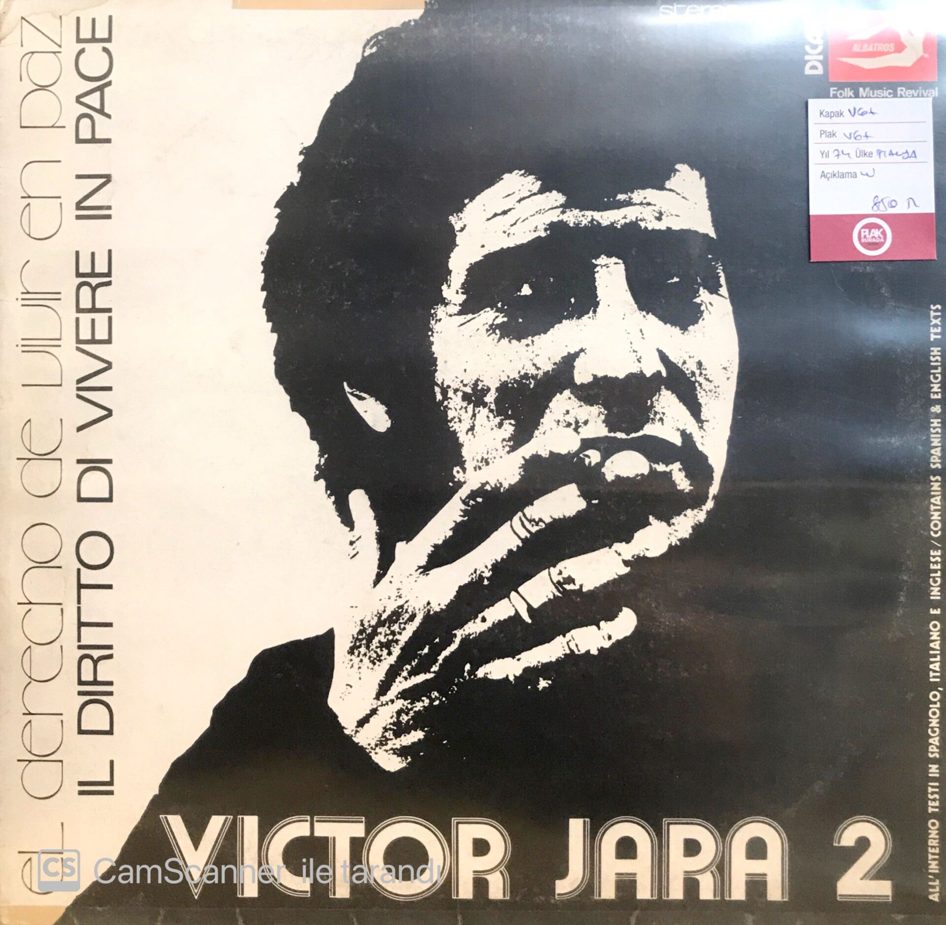 Victor Jara 2 / El Derecho De Vivir En Paz LP