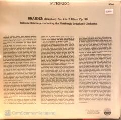 Brahms Symphony 4. William Steinberg Pittsburgh Symphony LP