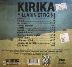 Kırıka Yılların Ettiğini CD