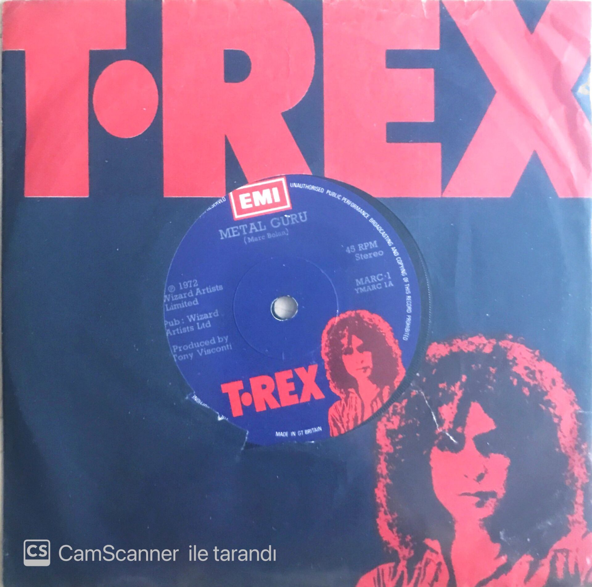 T Rex - Metal Guru/Thunderwing/Lady - 45'lik