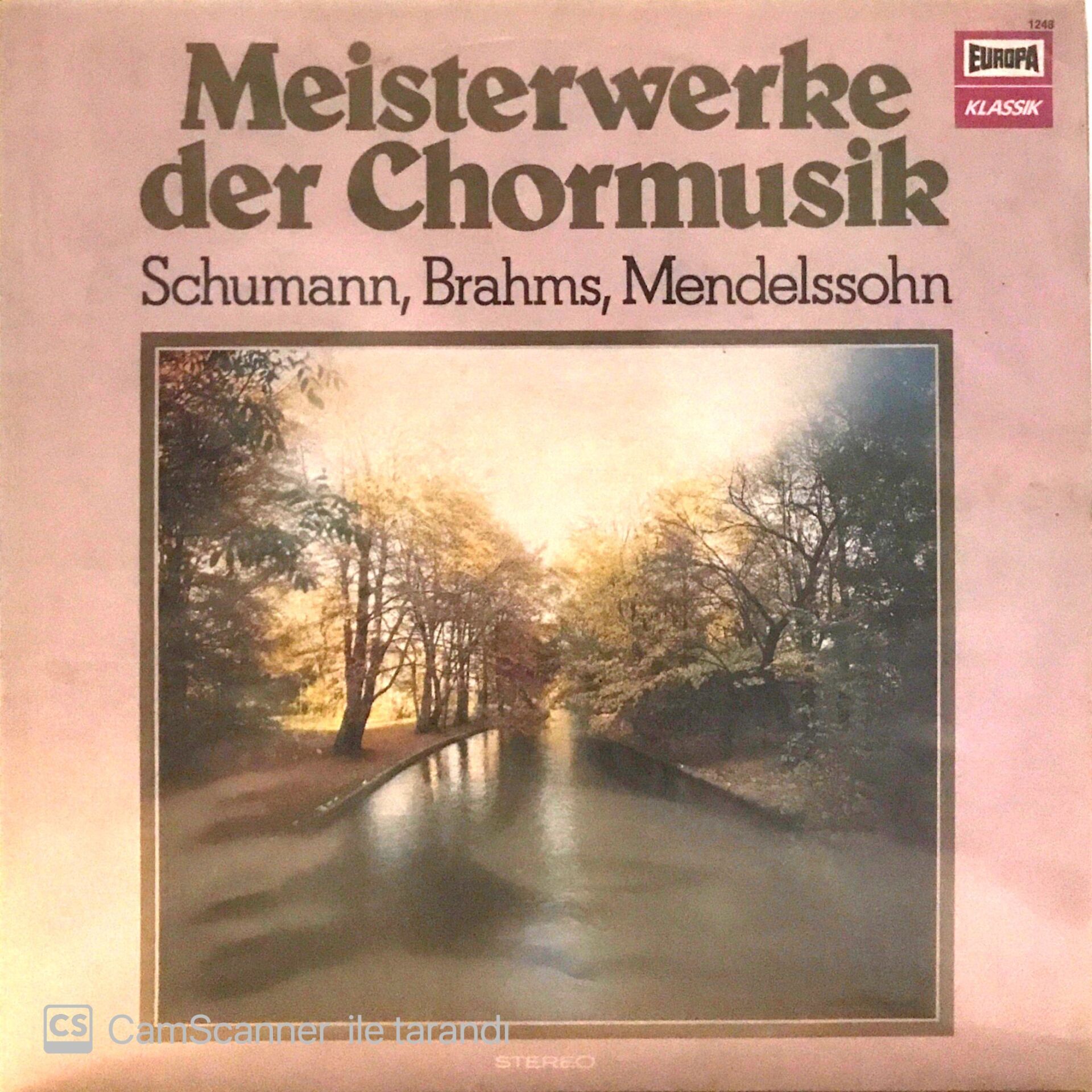 Meisterwerke de Chormusik Schumann, Brahms, Mendelssohn LP