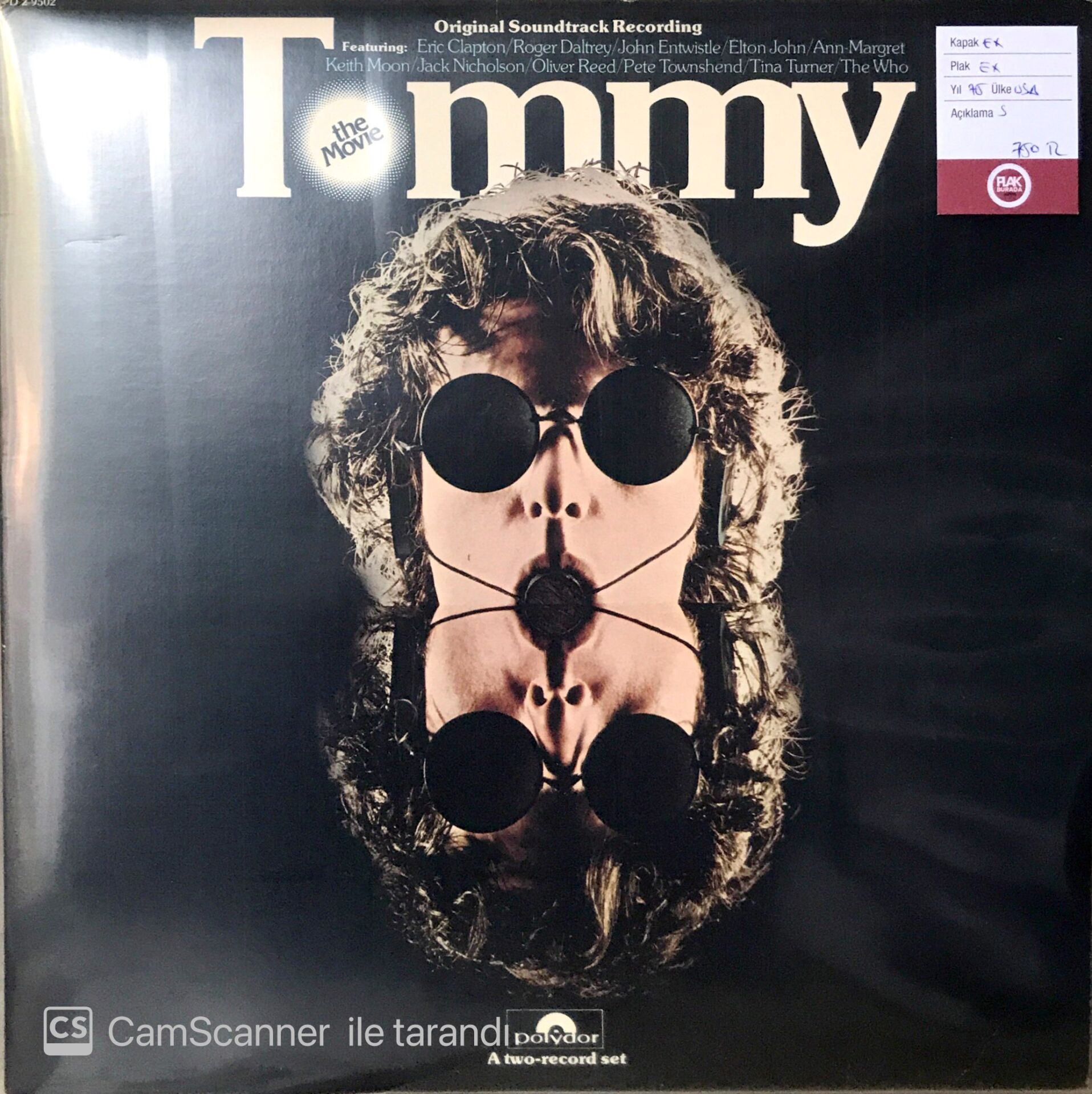 Tommy (Original Soundtrack Recording) Double LP