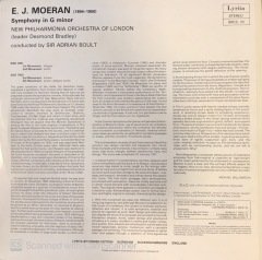Moeran Symphony In G Minor LP