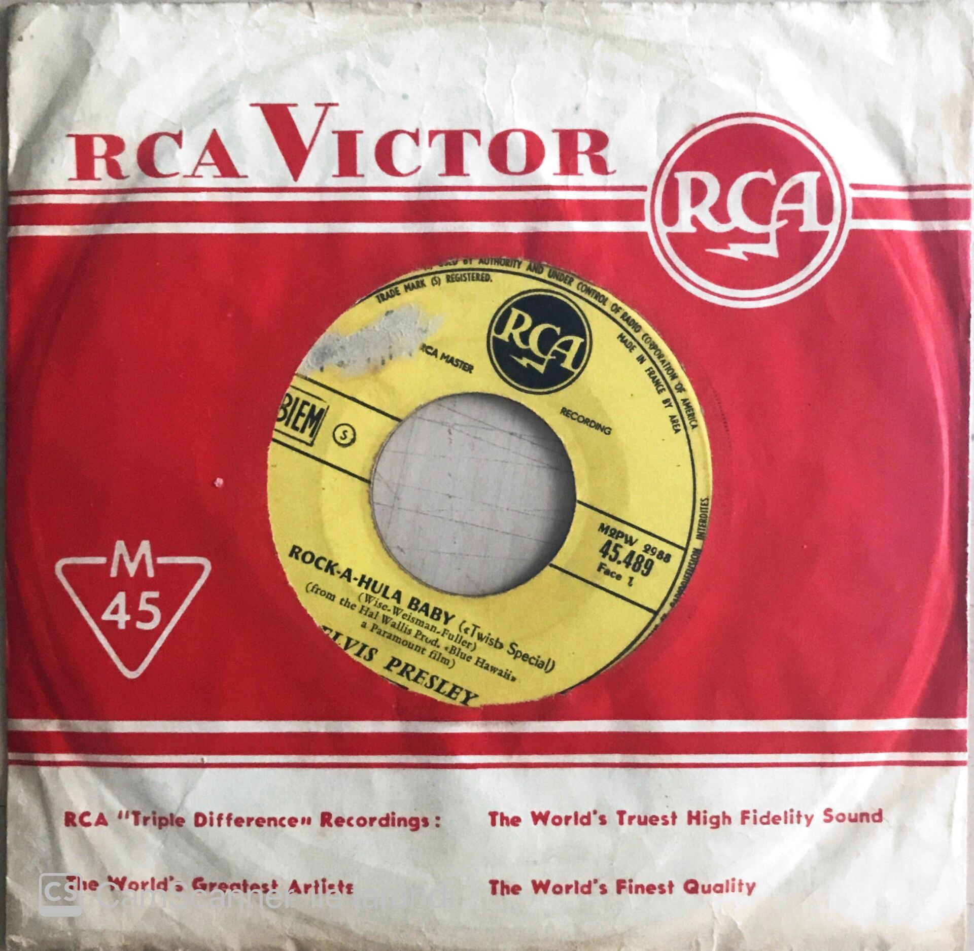 Elvis Presley - Rock A Hula Baby/Can't Help Feeling In Love - 45'lik