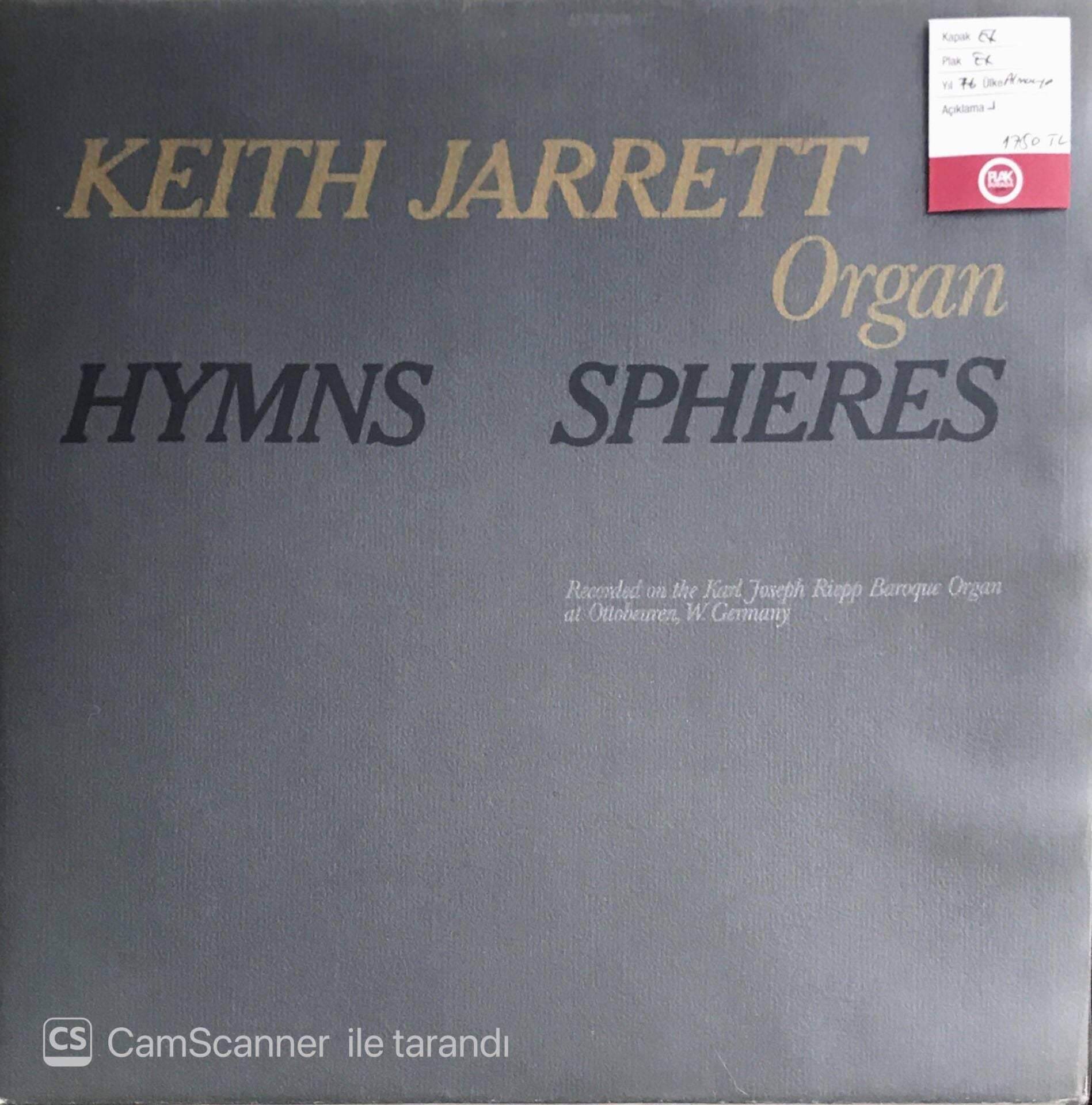 Keith Jarrett - Hymns Spheres - LP
