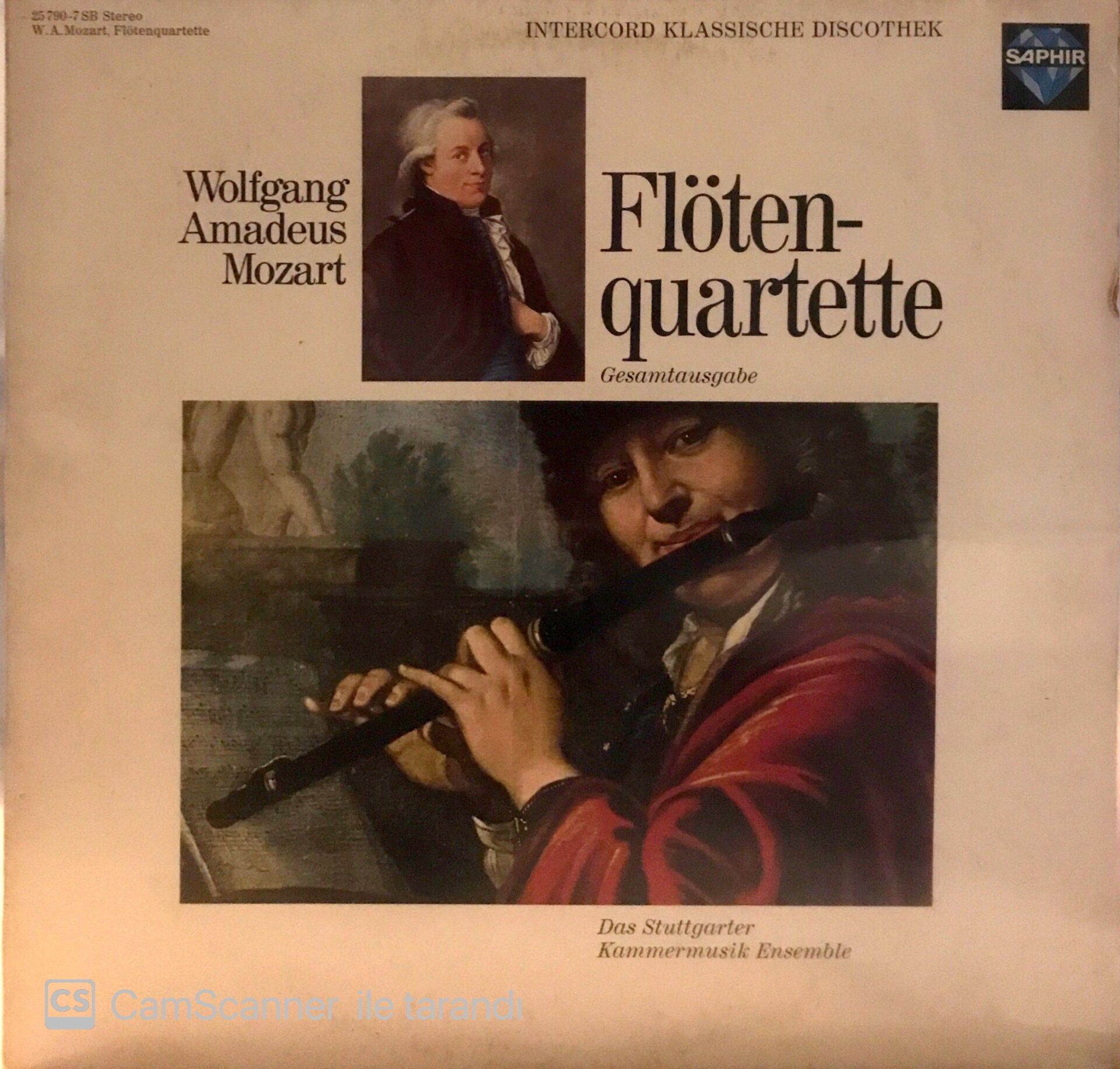 Wolfgang Amadeus Mozart Flöten Quartette LP