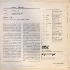 Berlioz Overtures Albert Wolff LP
