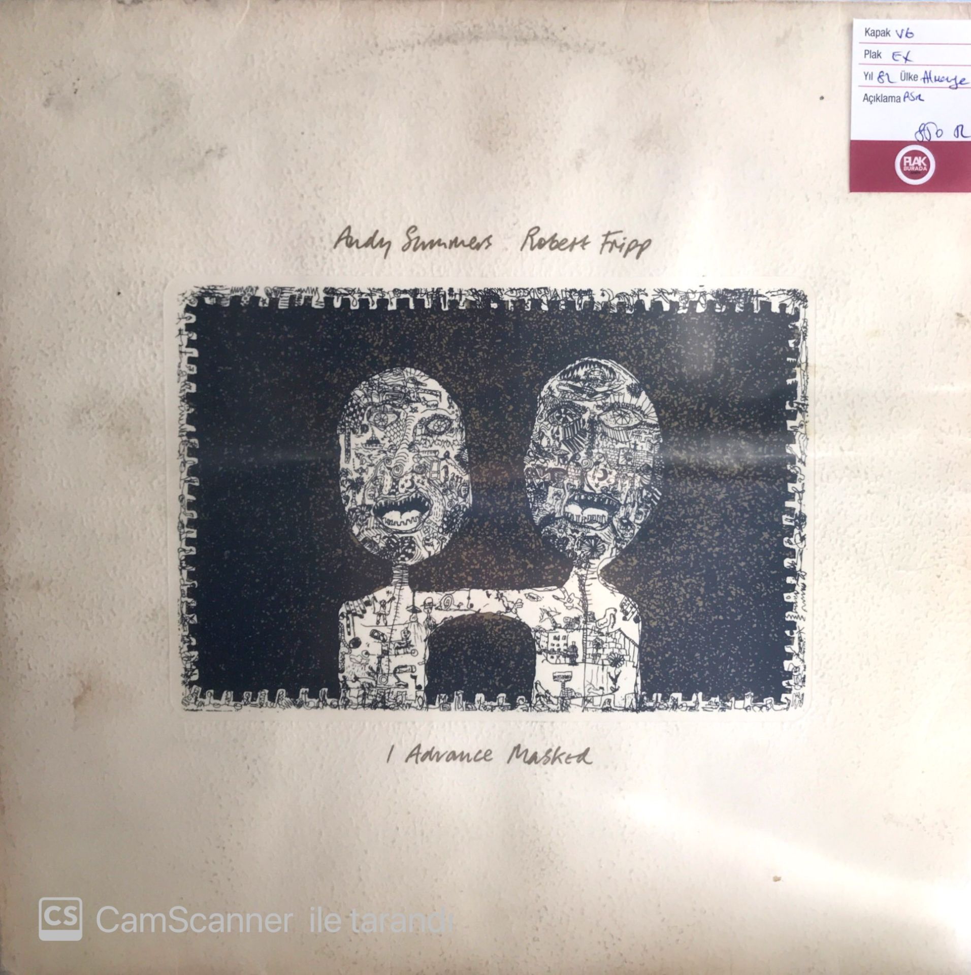 Andy Summers, Robert Fripp - I Advance Masked LP