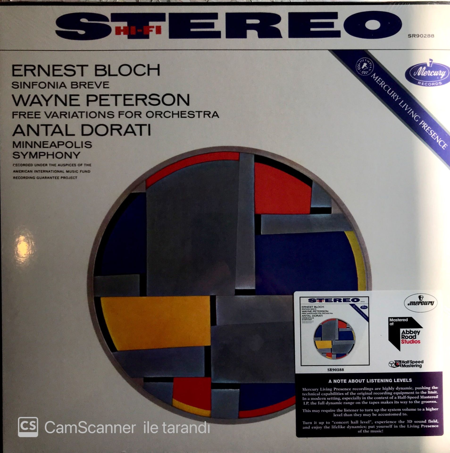 Ernest Bloch Wayne Peterson Antal Dorati LP