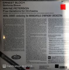 Ernest Bloch Wayne Peterson Antal Dorati LP
