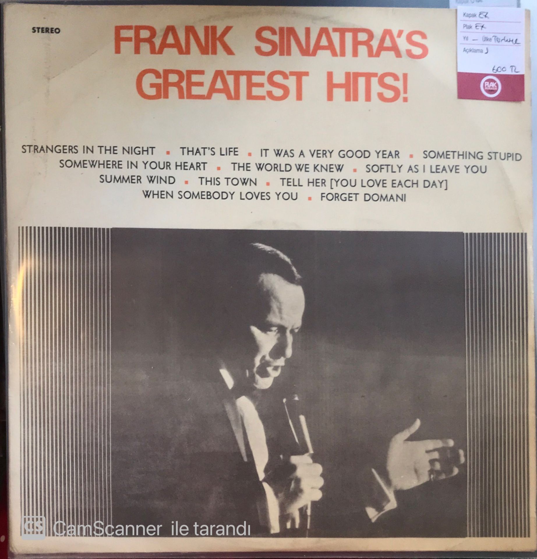 Frank Sinatra's Greatest Hits LP