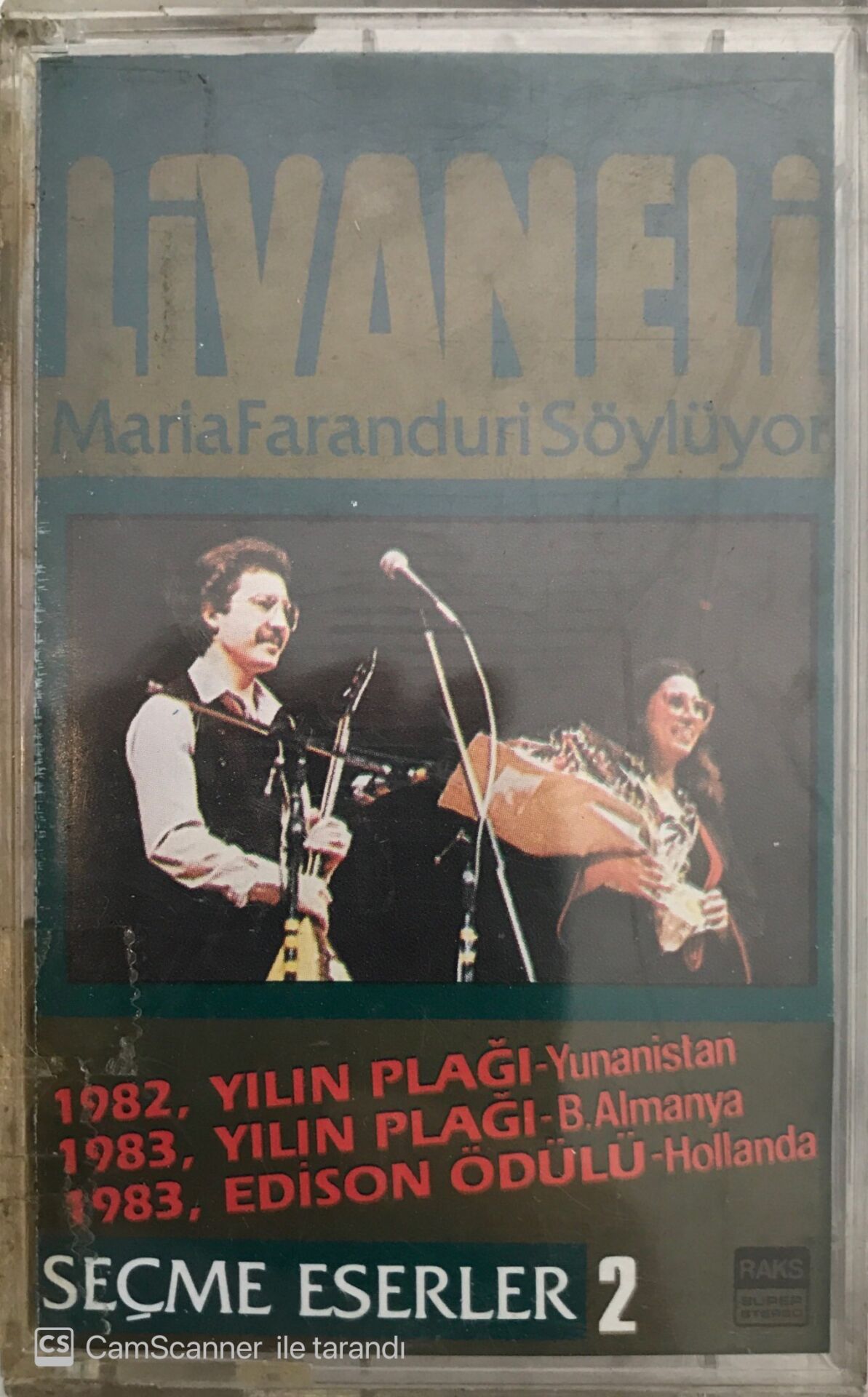 Livaneli Maria Faranduri Söylüyor Seçme Eserler 2 KASET