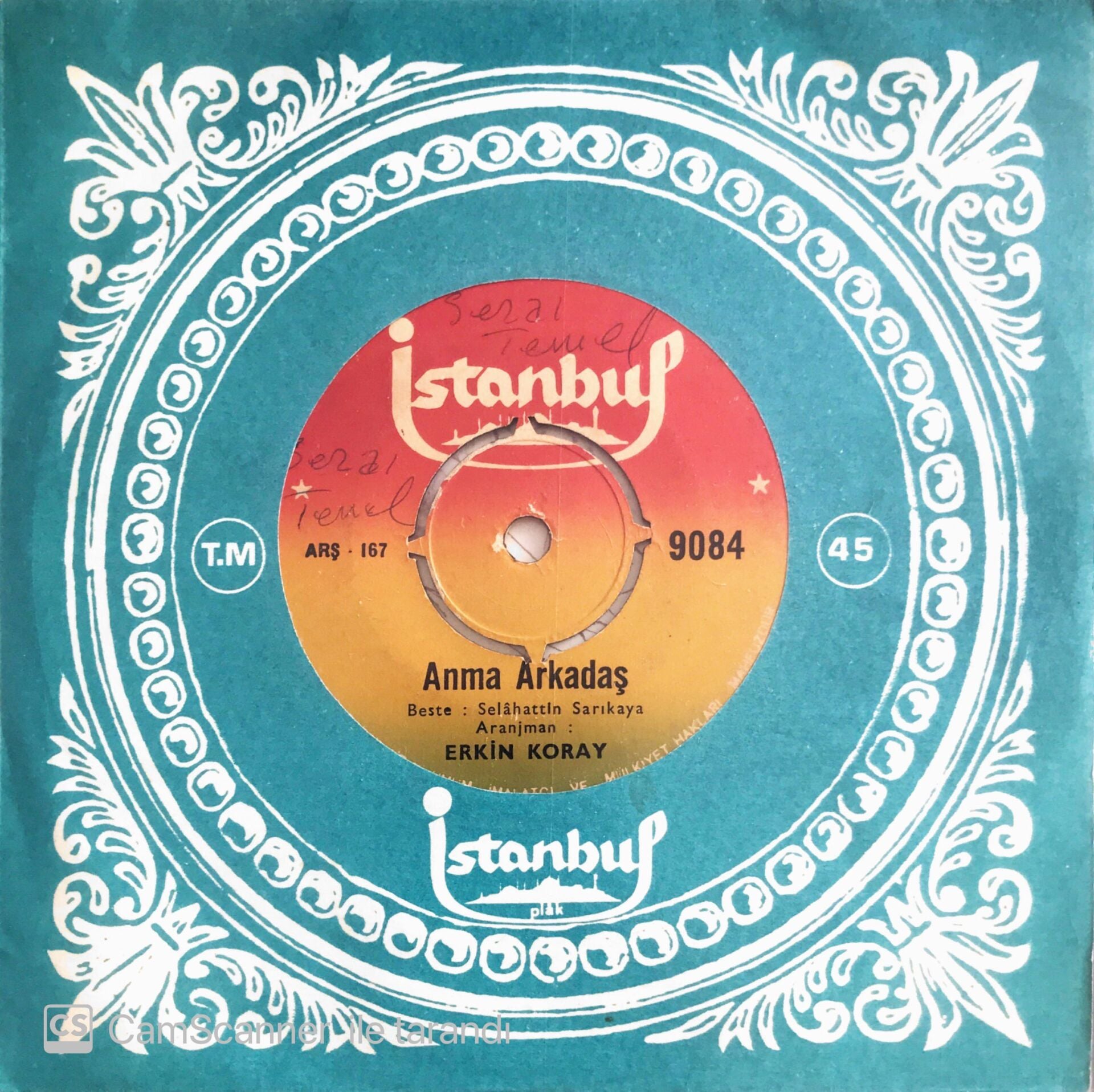 Erkin Koray - Anma Arkadaş - 45'lik