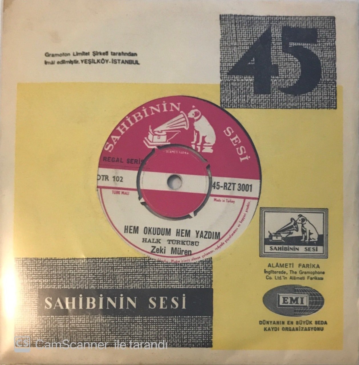 Zeki Müren Hem Okudum Hem Yazdım 45lik
