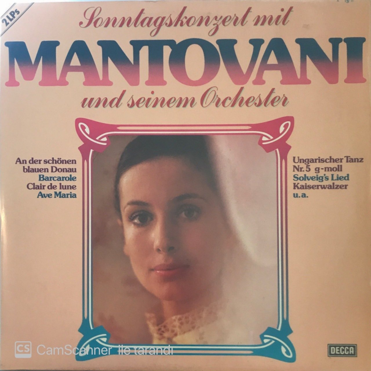 Sonntags Konzert Mıt Mantovani Und Seinem Orchester Double LP