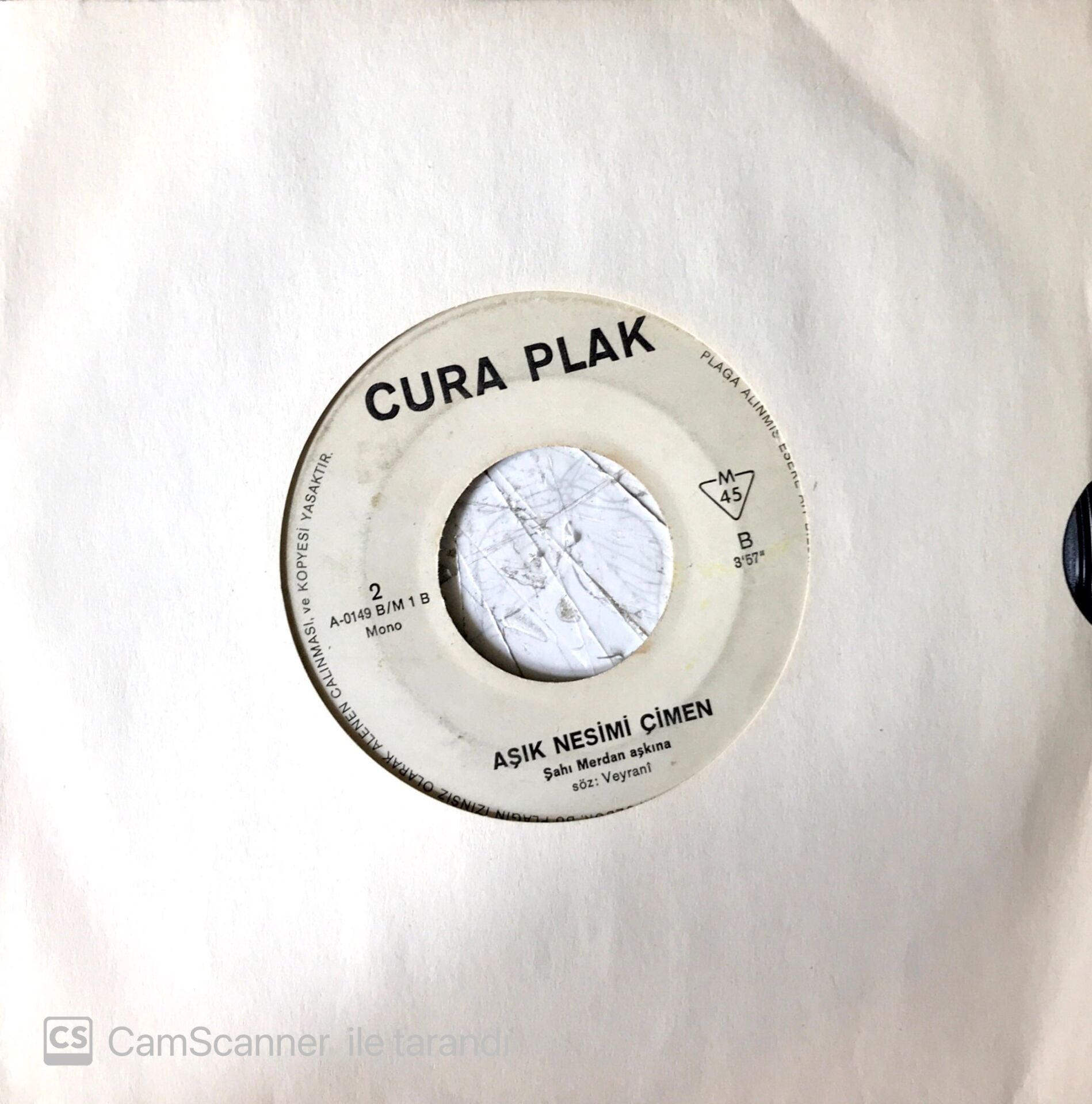 Aşık Nesimi Çimen - Şahı Merdan Aşkına 45lik