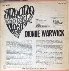Dionne Warwick - Anyone Who Had A Heart LP