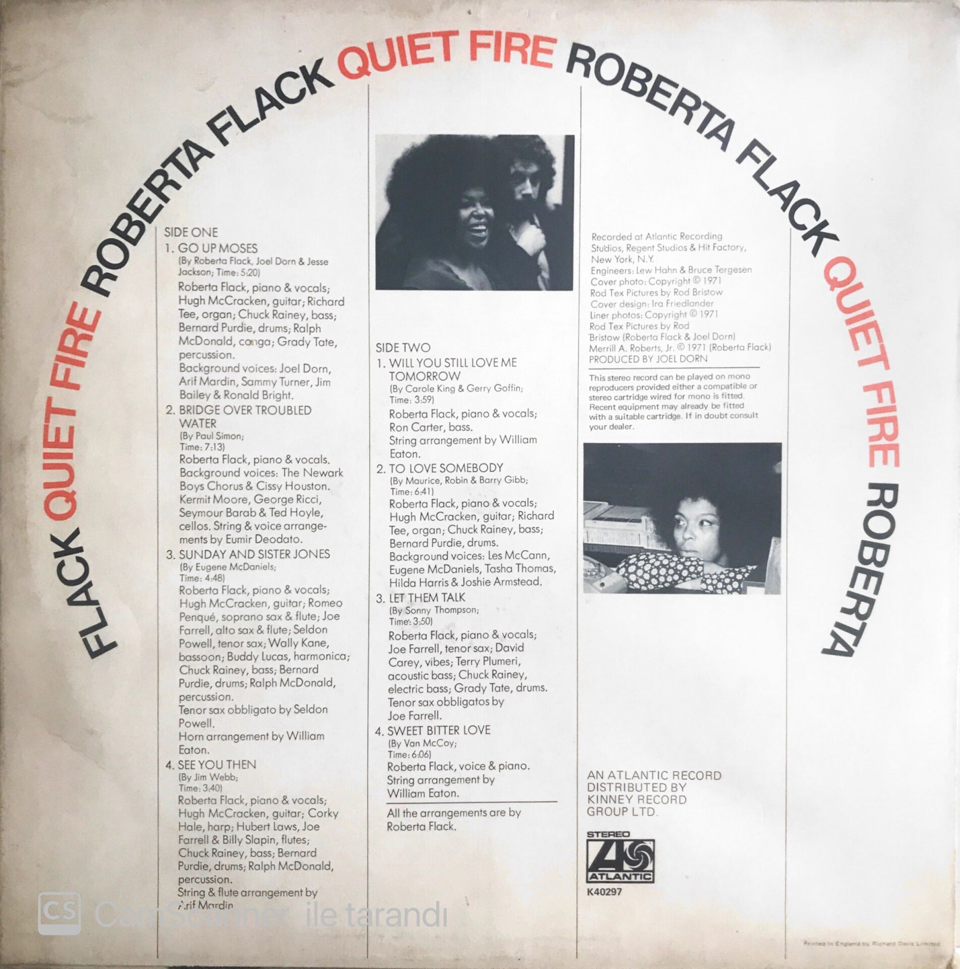 Roberta Flack - Quiet Fire - LP Plak Satın Al